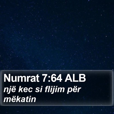 Numrat 7:64 ALB Bible Verse Image