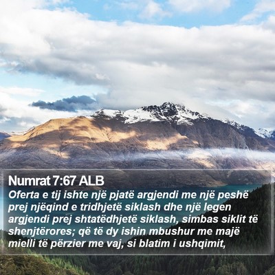 Numrat 7:67 ALB Bible Verse Image
