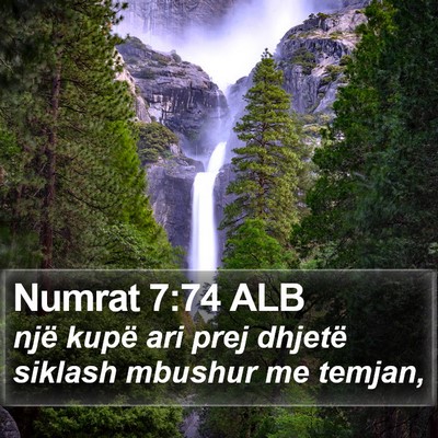 Numrat 7:74 ALB Bible Verse Image