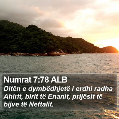 Numrat 7:78 ALB Bible Verse Image