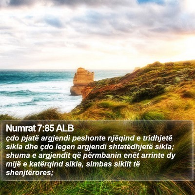 Numrat 7:85 ALB Bible Verse Image