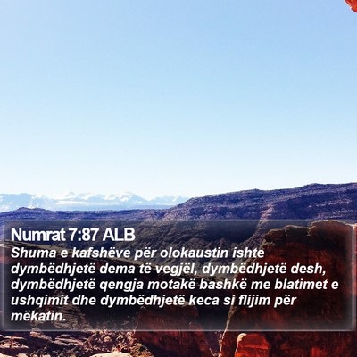 Numrat 7:87 ALB Bible Verse Image