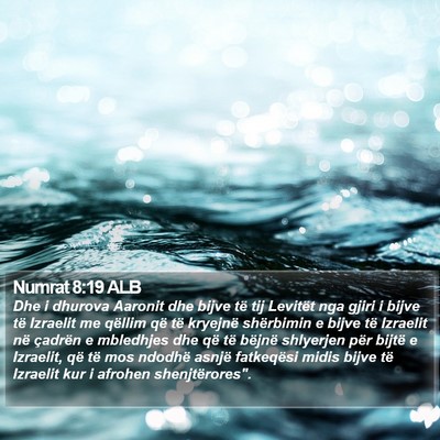 Numrat 8:19 ALB Bible Verse Image
