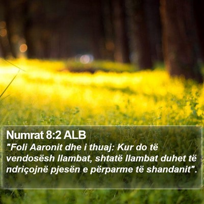 Numrat 8:2 ALB Bible Verse Image