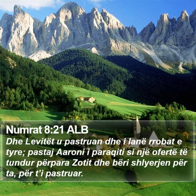 Numrat 8:21 ALB Bible Verse Image