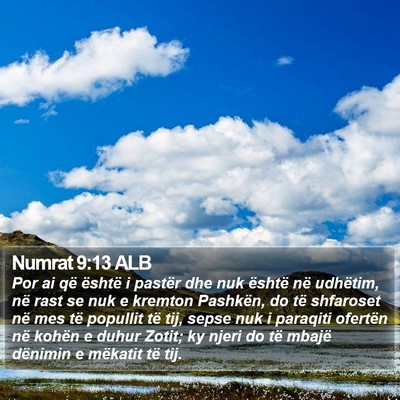 Numrat 9:13 ALB Bible Verse Image