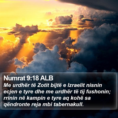 Numrat 9:18 ALB Bible Verse Image