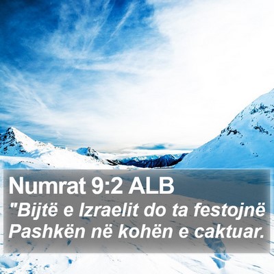 Numrat 9:2 ALB Bible Verse Image