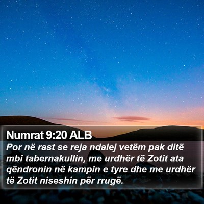 Numrat 9:20 ALB Bible Verse Image
