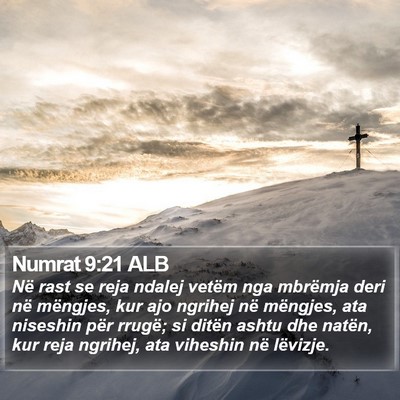 Numrat 9:21 ALB Bible Verse Image