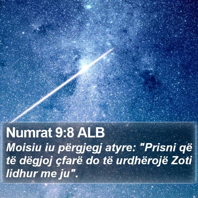 Numrat 9:8 ALB Bible Verse Image