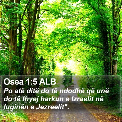 Osea 1:5 ALB Bible Verse Image
