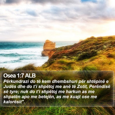 Osea 1:7 ALB Bible Verse Image