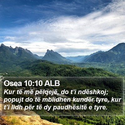 Osea 10:10 ALB Bible Verse Image