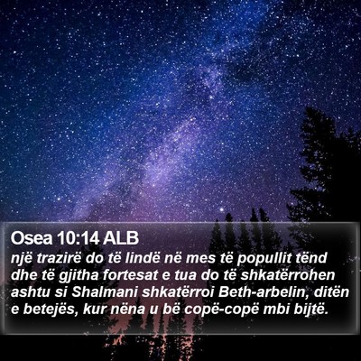 Osea 10:14 ALB Bible Verse Image