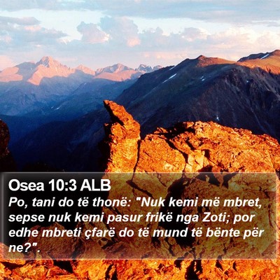 Osea 10:3 ALB Bible Verse Image