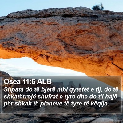 Osea 11:6 ALB Bible Verse Image