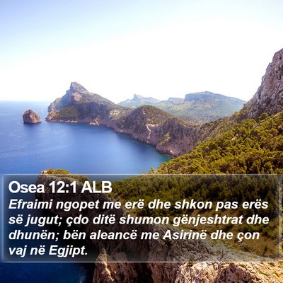 Osea 12:1 ALB Bible Verse Image