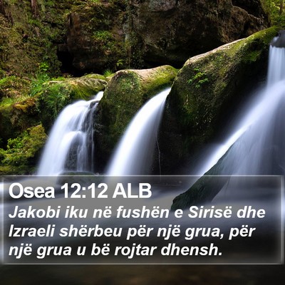 Osea 12:12 ALB Bible Verse Image