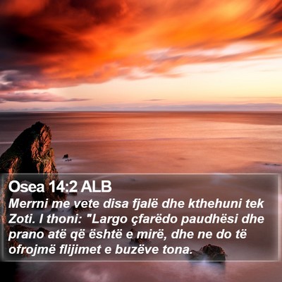Osea 14:2 ALB Bible Verse Image