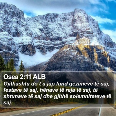 Osea 2:11 ALB Bible Verse Image