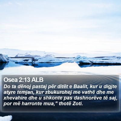 Osea 2:13 ALB Bible Verse Image