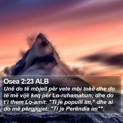 Osea 2:23 ALB Bible Verse Image