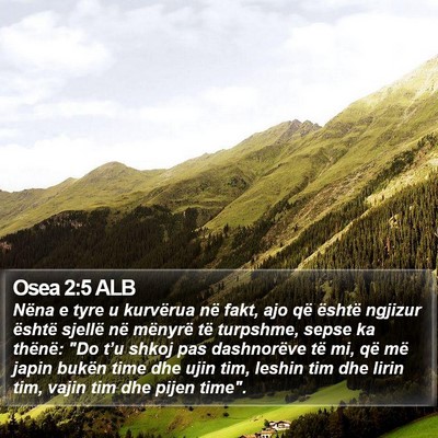 Osea 2:5 ALB Bible Verse Image