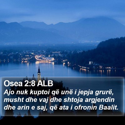 Osea 2:8 ALB Bible Verse Image