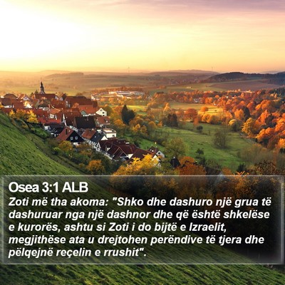 Osea 3:1 ALB Bible Verse Image