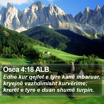 Osea 4:18 ALB Bible Verse Image