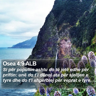 Osea 4:9 ALB Bible Verse Image