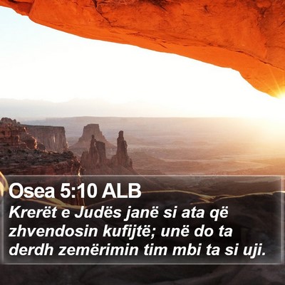 Osea 5:10 ALB Bible Verse Image