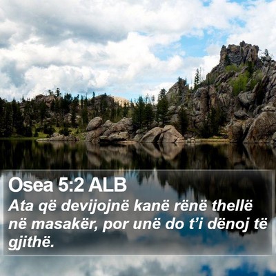 Osea 5:2 ALB Bible Verse Image