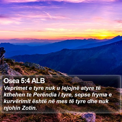 Osea 5:4 ALB Bible Verse Image