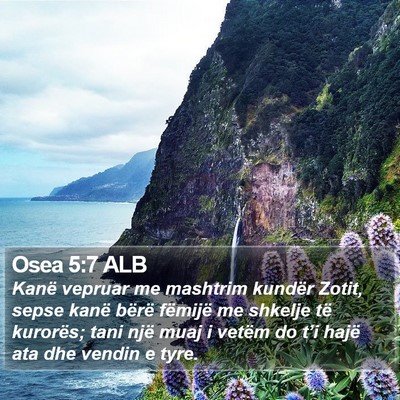 Osea 5:7 ALB Bible Verse Image