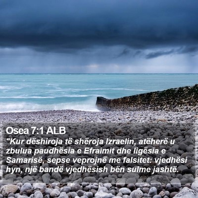 Osea 7:1 ALB Bible Verse Image