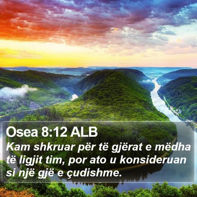 Osea 8:12 ALB Bible Verse Image