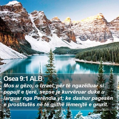 Osea 9:1 ALB Bible Verse Image