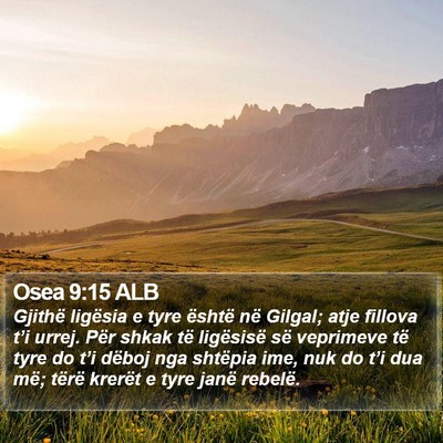 Osea 9:15 ALB Bible Verse Image