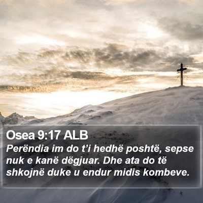 Osea 9:17 ALB Bible Verse Image