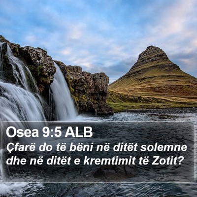 Osea 9:5 ALB Bible Verse Image