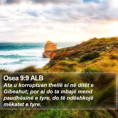 Osea 9:9 ALB Bible Verse Image