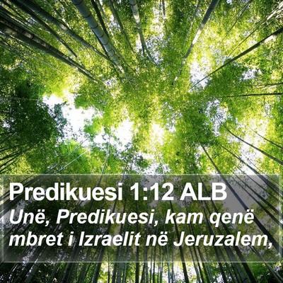 Predikuesi 1:12 ALB Bible Verse Image