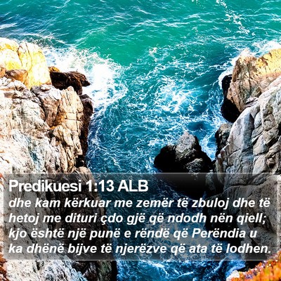 Predikuesi 1:13 ALB Bible Verse Image