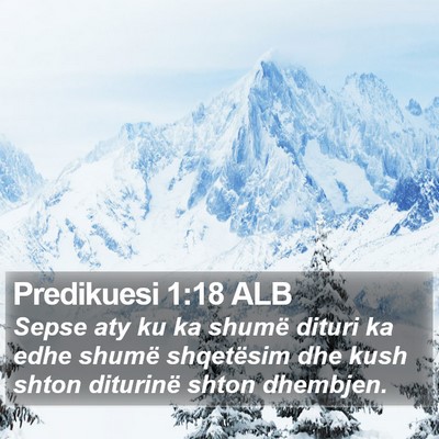 Predikuesi 1:18 ALB Bible Verse Image