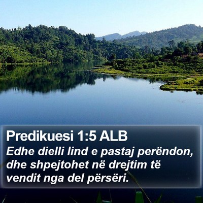 Predikuesi 1:5 ALB Bible Verse Image