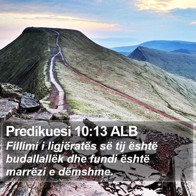 Predikuesi 10:13 ALB Bible Verse Image