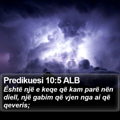 Predikuesi 10:5 ALB Bible Verse Image