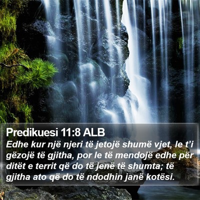 Predikuesi 11:8 ALB Bible Verse Image